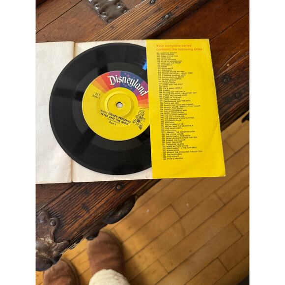 1968 PETER AND THE WOLF (1968) Disneyland softcover book with 33-1/3 RPM record - Picture 3 of 3
